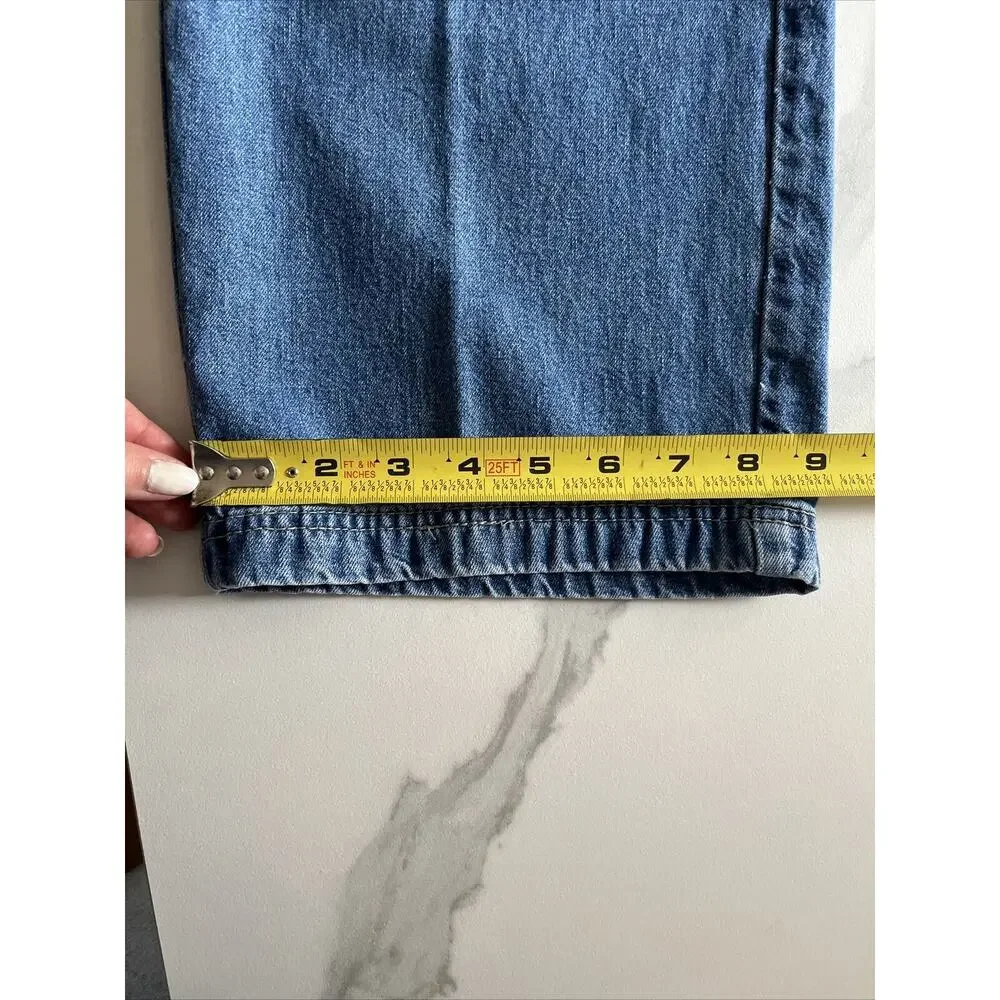 Frayed Brand Womens Mom Jeans High Rise Bootcut Denim Pants Relaxed Size 31